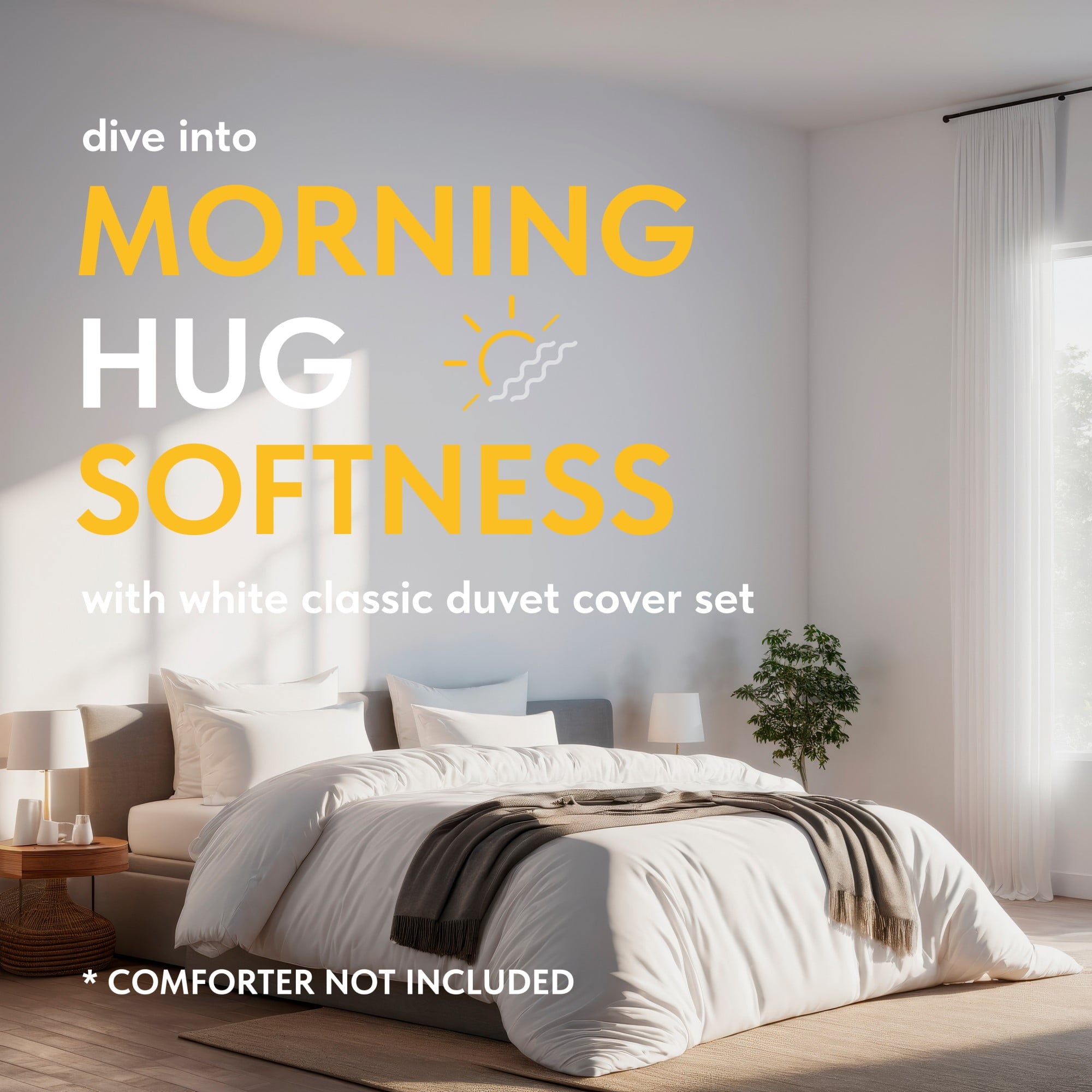 White Classic White Duvet Cover King Size Zipper Closure - Luxury Soft King Duvet Cover Set 3 Piece, 1 Duvet Cover 104x90 and 2 Pillow Shams | Comforter Not Included